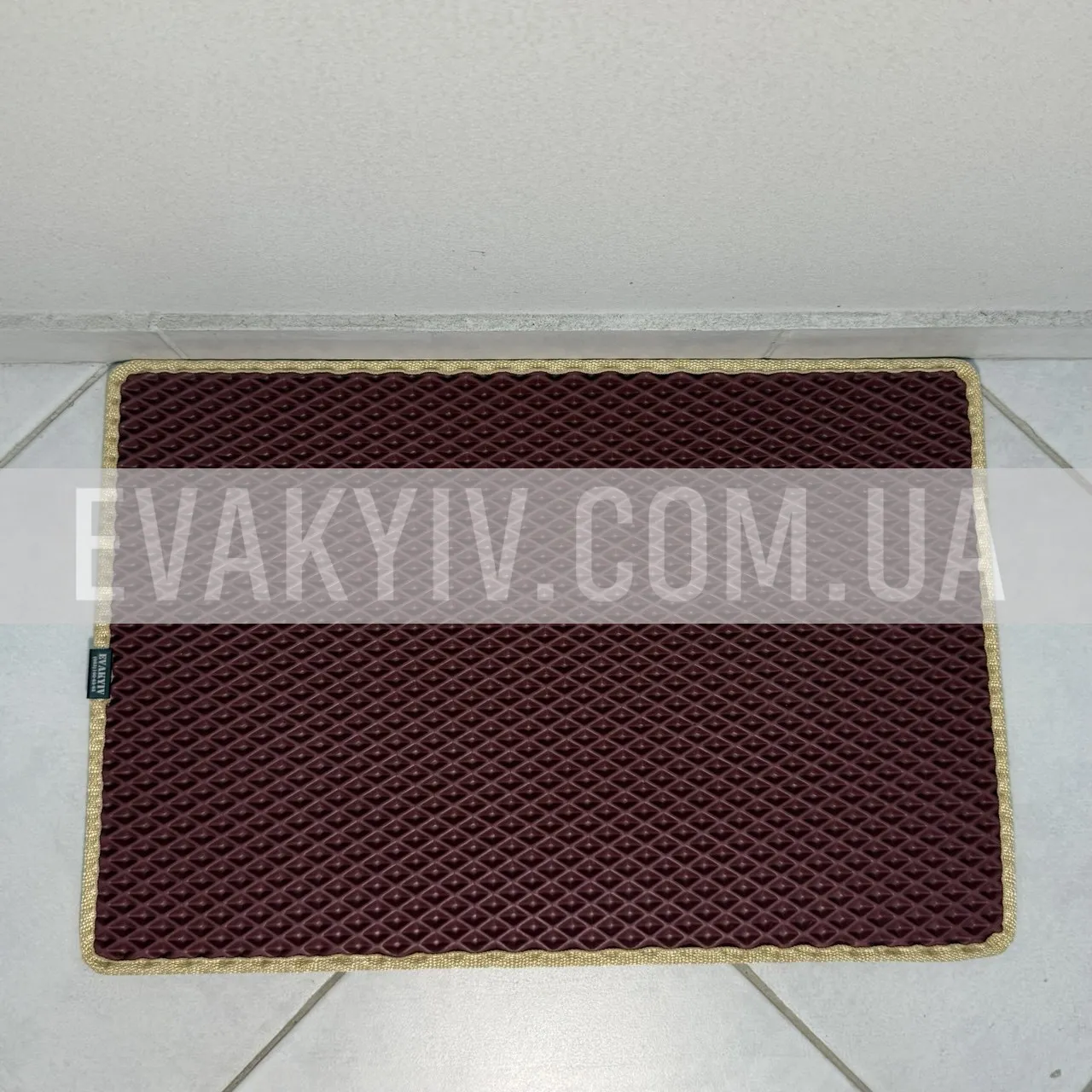 EVA килимок для дому  бордовий ромб